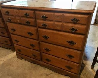 maple dresser with mirror