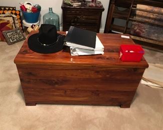 Amish made cedar chest with tray