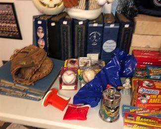 Sports Memorabilia, Baseball carts, sports figures, prints and posters etc. And local memorabilia