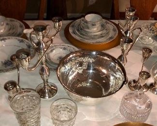 Sterling silver candle stands and holders