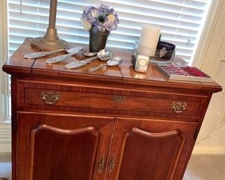 Side Buffet with opening leaves and flatwear felt storage