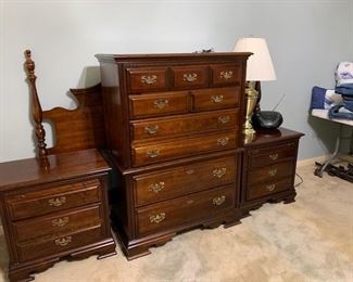 Mirror Dresser Tall Dresser 2 bedside tables and King Headboard