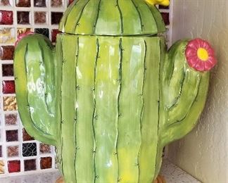 Cactus cookie jar