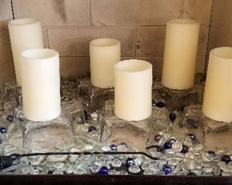 Faux candles that light