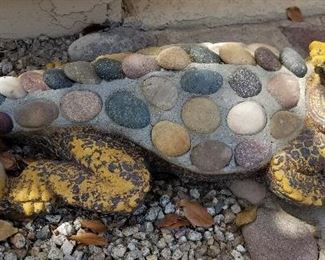 Unusual stone lizard.