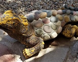 Unusual stone lizard.