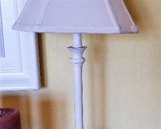 White candlestick lamps for sale. 