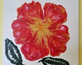 Red flower art