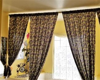 Curtains for sale in master bathroom.