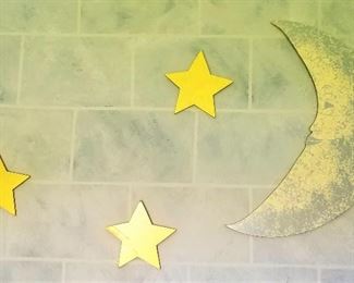 Stars and moon wall decor.