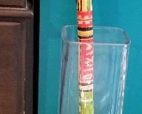 Colorful walking stick cane.