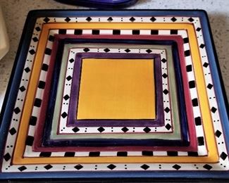 Colorful dishes for sale.