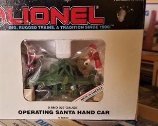 Lionel Santa hand car. 