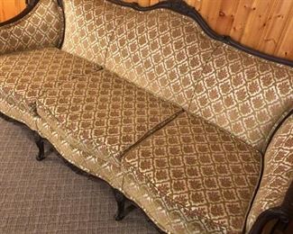 FABULOUS CARVED WALNUT VICTORIAN SOFA