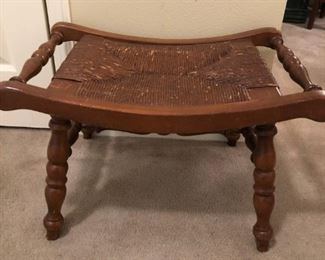 VINTAGE WICKER FOOT STOOL