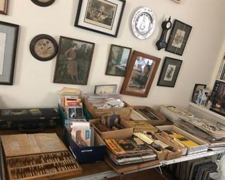 Antique Medical Microscope / Lab Slides, Postcards, Vintage Greeting Cards, Lots & Lots of Ephemera