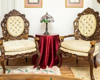 Lot #11 —  Louis XIV armchairs