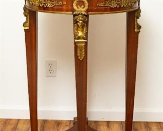 Lot #40 — Ormolu french gueridon style table. 36.5" tall