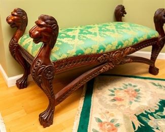 Same "Egyptian pharaoh" window seat settee bench as Lot #20