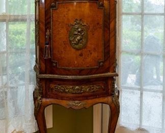 Lot #21 — Antique cabinet 59.5" tall x 28 wide x 14.5" deep. 