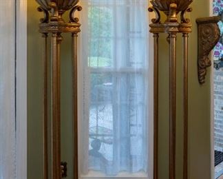 Lot #22 — Lamps. 73" tall x diameter of top glass 23" 