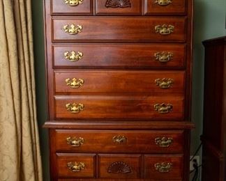 Lot #33 — 1 of 2 matching "Big Boy" chest of drawers 82" tall x 38"wide  x 18" deep