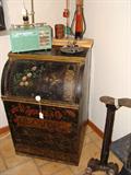 antiqie tin store bin