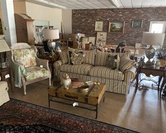 Sofa, end tables, coffee table