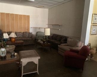 Sofas, chairs, tables