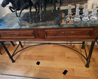 Marble top buffet table- $600