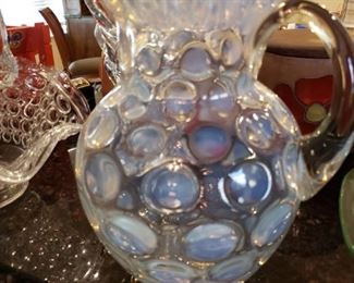 Fenton Thumbprint 14" Pitcher  $175