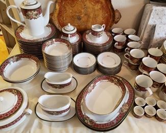 Rare Noritake "Royal Hunt" Service for 16 plus serving pieces including Coffee Pot, Casserole, sugar, creamer, 2 round bowls, 1 oval bowl, 2 large platters and 2 gravy boats.  Google this!!!   $700 for all