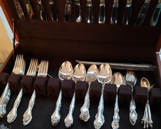 Silver Plate Set with Chest $100