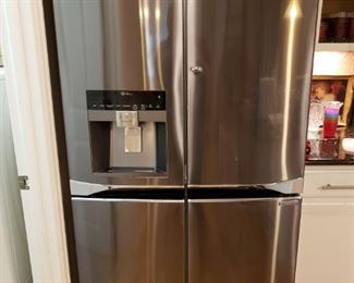 Near New LG Stainless Refrigerator- $7000 new- Our price $2000