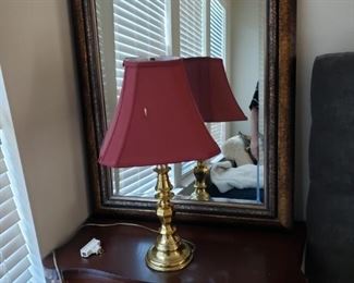 Mirror $40  Lamp $20  Lyre Table  $150