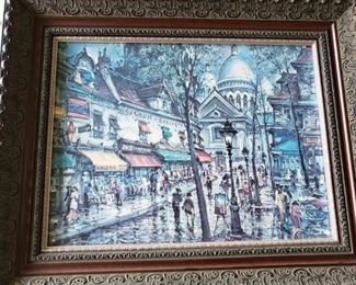 Framed French Street Scene  $50