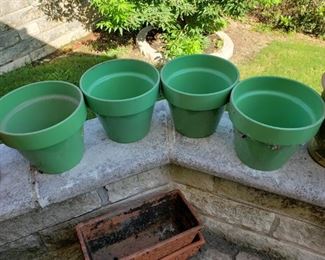 Green Ceramic Planters $15 ea