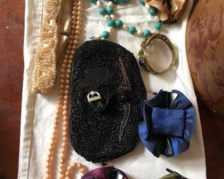 Vintage jewelry And beaded bags