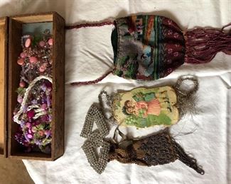 Vintage clutches/bags And jewelry