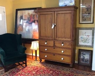 Antique Pine Cabinet from England