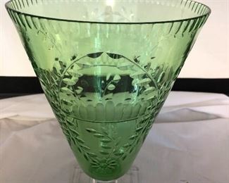 Vintage heavy glass vase