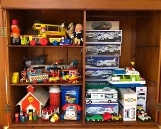 Vintage toys and Hess Trucks