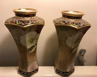 Pair of Vases by Nippon Morimura Bros. Circa 1911-1921
