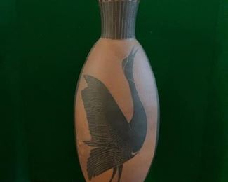 065l Judy Weeden Hand Carved Studio Pottery