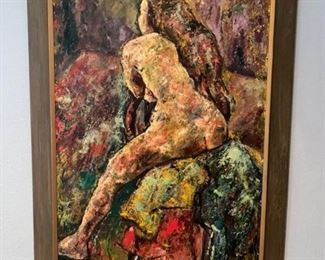 107m Oil Painting Nude On Saddle