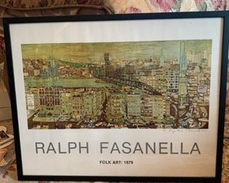 Ralph Fasanella signed print