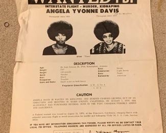213b Angela Yvonne Davis FBI Wanted Poster