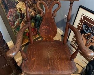 108m Rocking Chair With Swan Back Splat