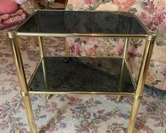 132m Mauro Lipparini Brass Bed Side Table