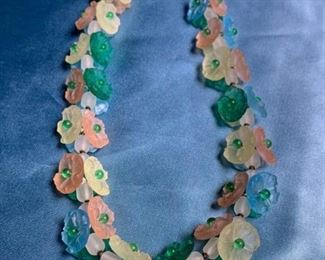 400 Floral Inspired Glass Bead Necklace
